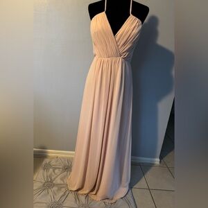 Bill Levkoff Strapless Blush Gown